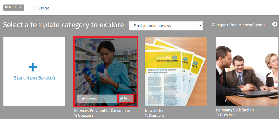 Survey Software Help Image